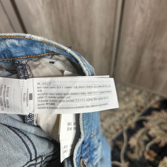 Abercrombie Fitch Jeans 25 Cross Button 90s Slim Straight Ultra High Rise - Picture 4 of 8